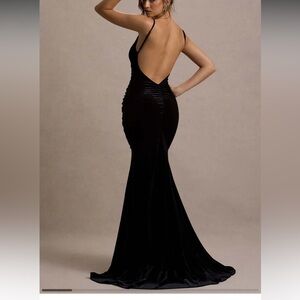 NWT Club L London Black Velvet Gown